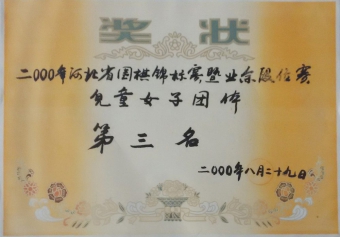 2000年河北省围棋锦标赛第三名